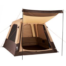 Camping Tent, 4 Person Inflatable Cabin Tent with Rechargeable Pump, TPU Air Tube & 5 Large Mesh Windows