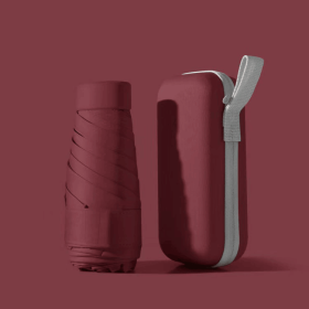 Umbrella With Storage Case (Color: Burgandy)