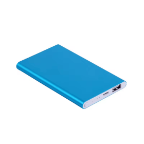 Portable ultra-thin case for 5000 mA-time power bank for iPhone 7 8 6 6S and external battery power bank charger for iPhone 5 5s (Color: Blue)